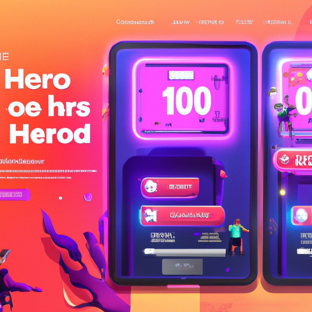 ArcadeAtlas hero mock: multiplayer HUD, ladder badges, and match countdown